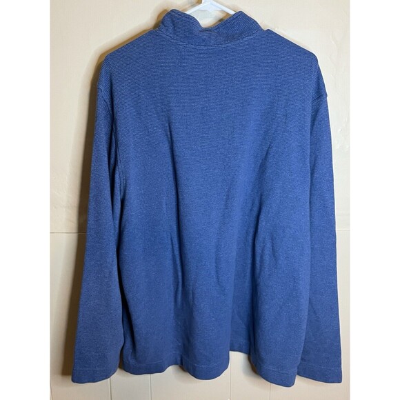 Van Heusen 1/4 Zip Men's XL Blue Long Sleeve Pull Over India Cotton Polyester - Picture 7 of 7